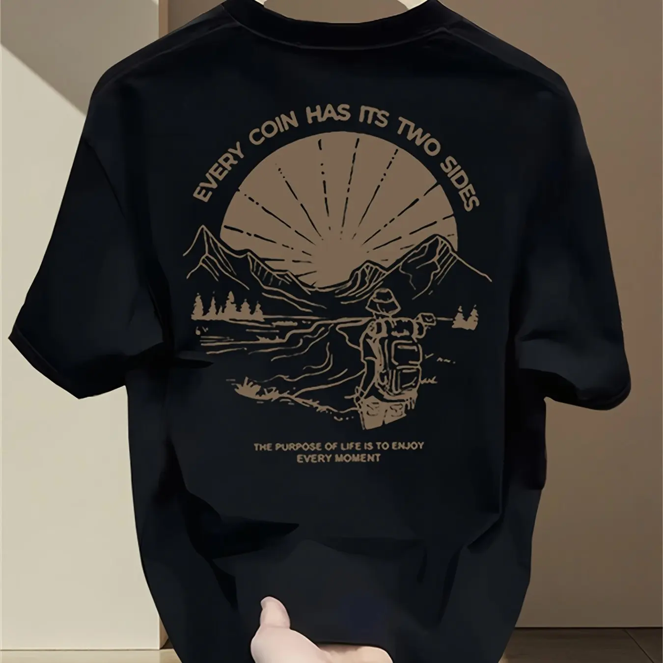 تي شيرت رجالي بتصميم جرافيكي ل - مراجعة Outdoor Adventure Quotes Short وسعره