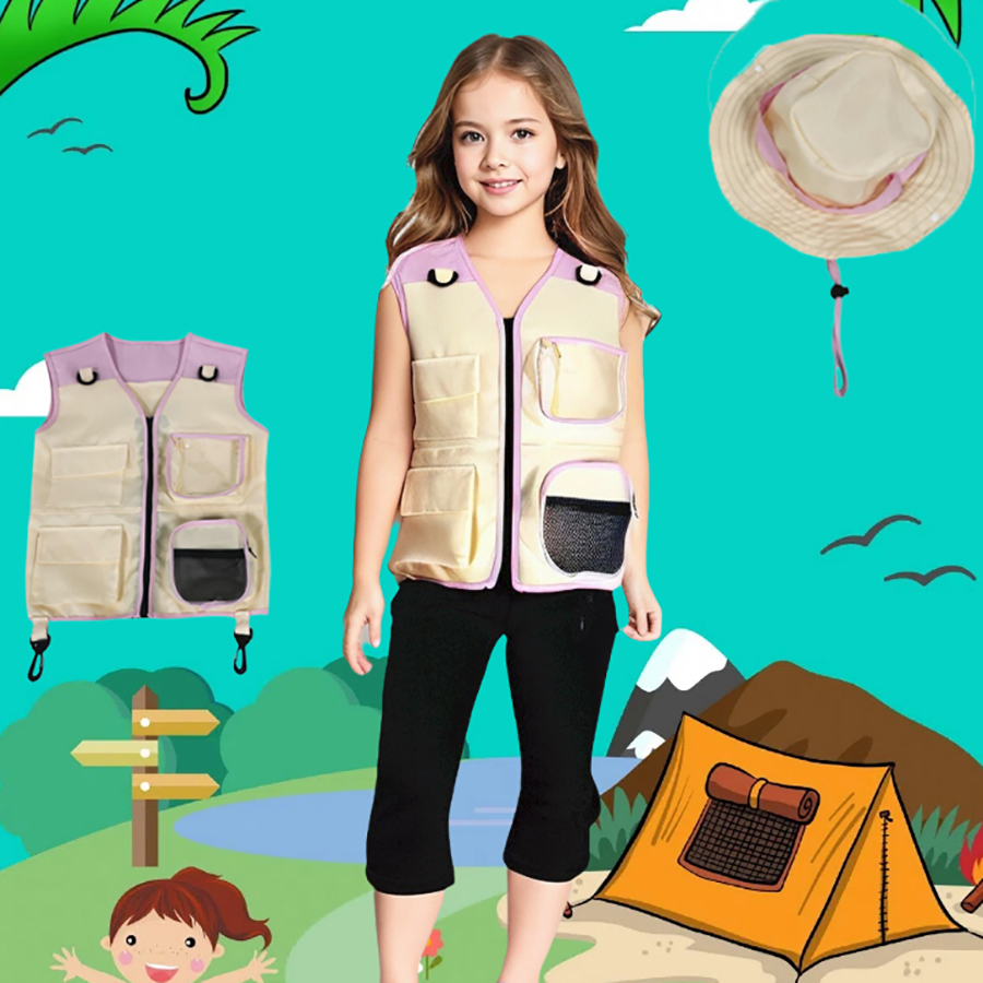 صدرية وقبعة مستكشفة للأطفال ،  - مراجعة Outdoor Adventure Activities For Kids وسعره