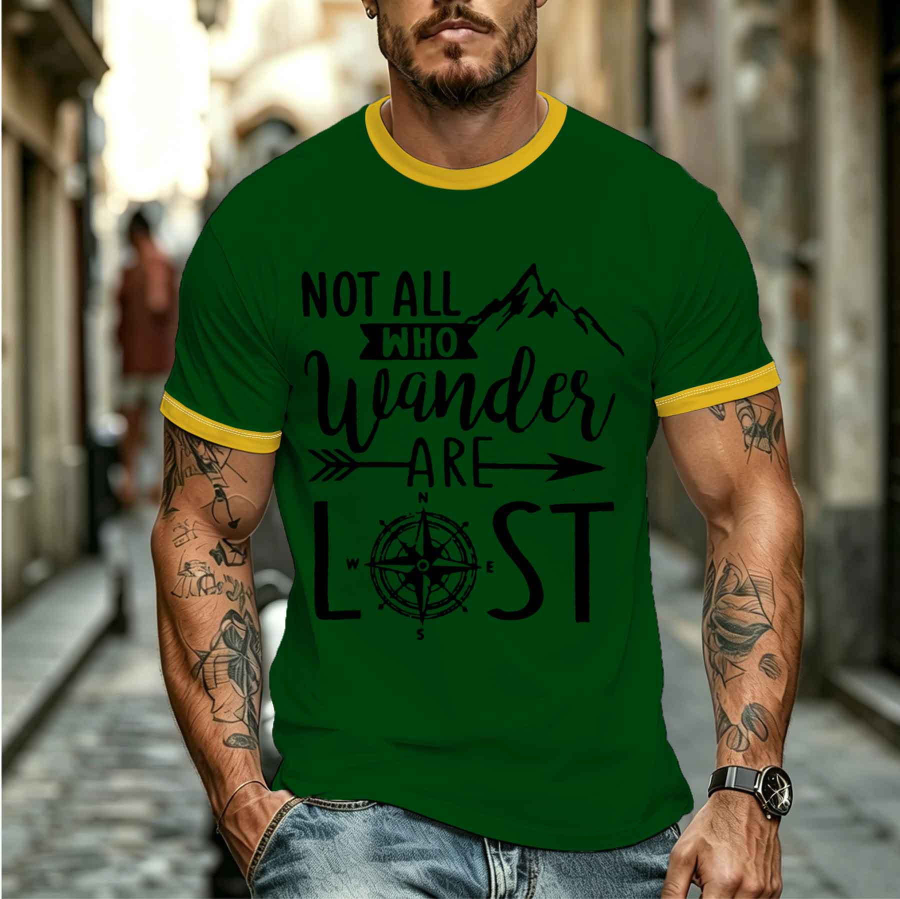 تي شيرت رجالي جديد لعام 2026 ب - مراجعة Outdoor Adventure Quotes Short وسعره