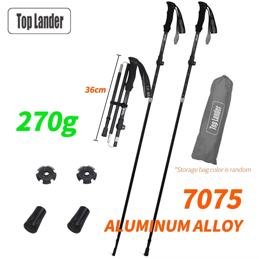 طوي الرحلات القطب 7075 الألومن - مراجعة Trekking Pole Carbon وسعره