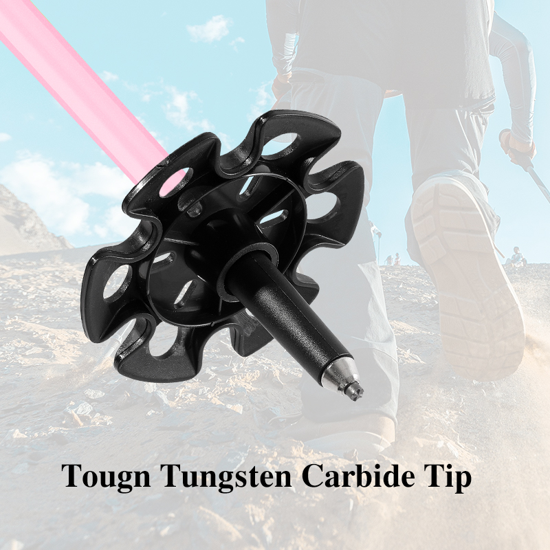 عصي مشي من ألياف الكربون الورد - مراجعة Trekking Pole Carbon وسعره