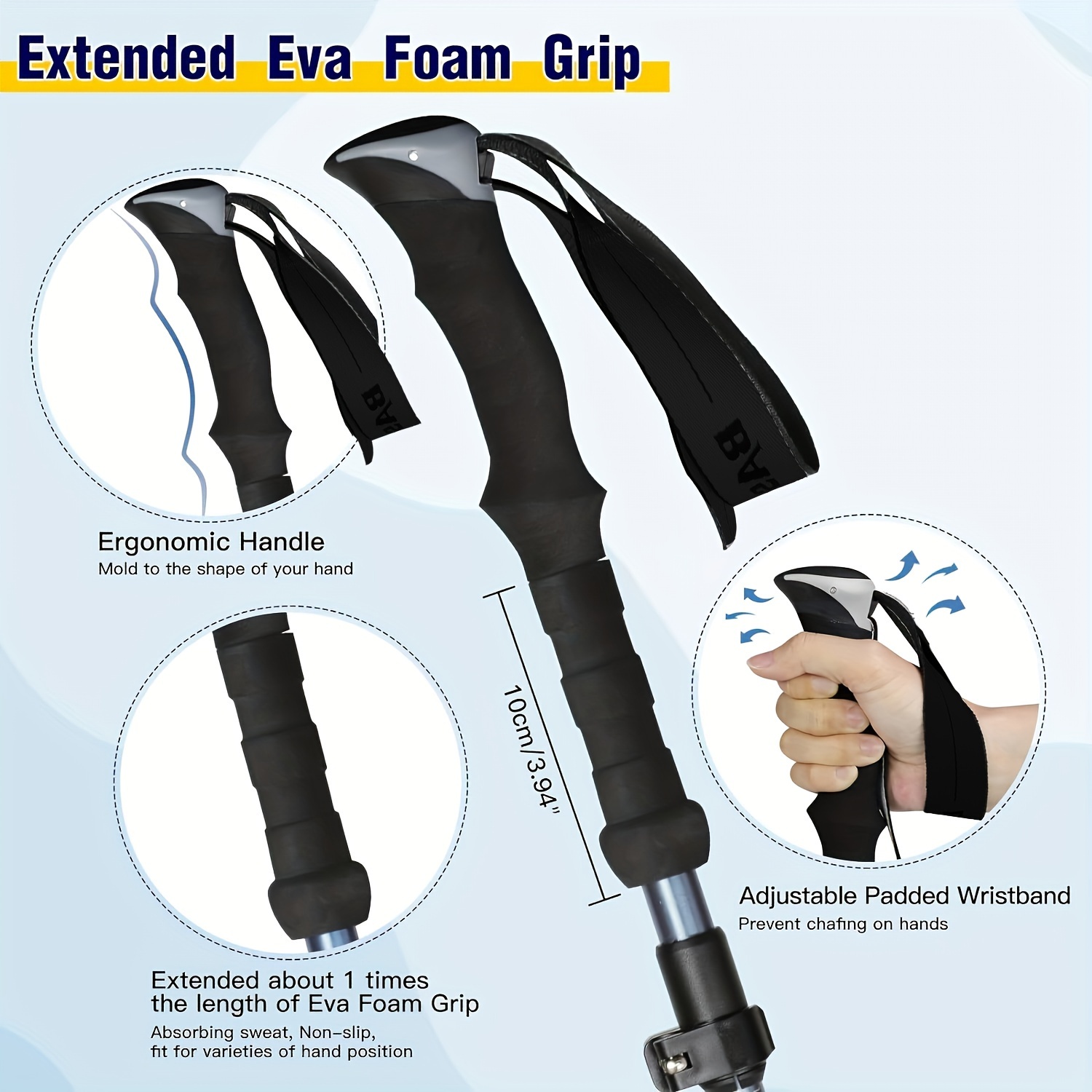 أقطاب رحلات من ألياف الكربون خ - مراجعة Trekking Pole Carbon وسعره