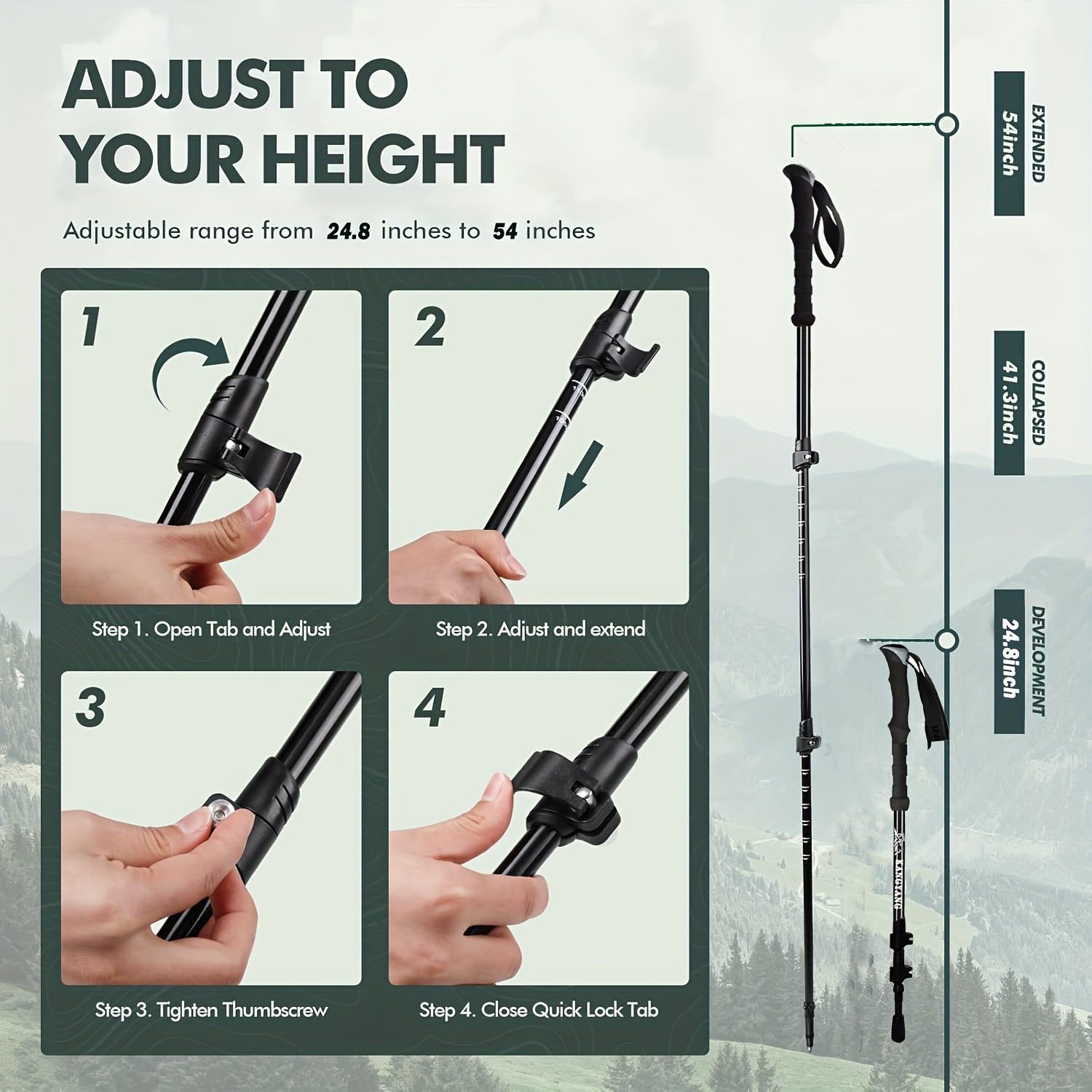 أقطاب رحلات من ألياف الكربون خ - مراجعة Trekking Pole Carbon وسعره